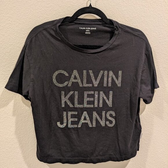 Bedazzled Calvin Klein Jeans T-Shirt - Picture 1 of 2